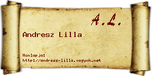 Andresz Lilla névjegykártya