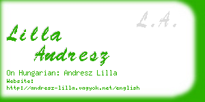 lilla andresz business card